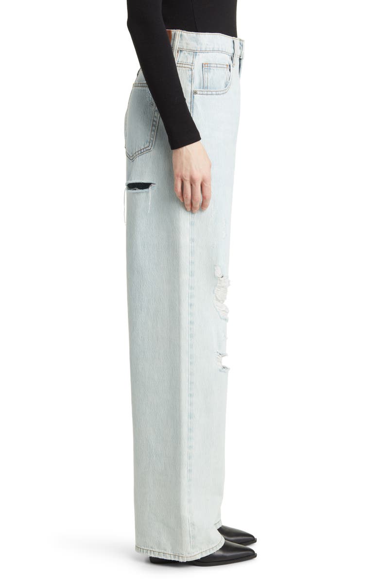 HIDDEN JEANS Baggy Ripped Wide Leg Jeans, Alternate, color,