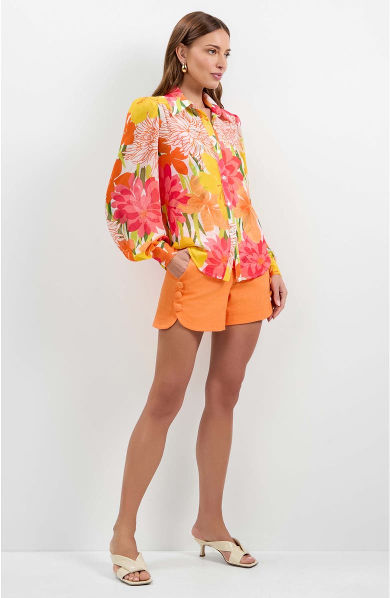 Trina Turk Monte Balloon Sleeve Top, Alternate, color, Como