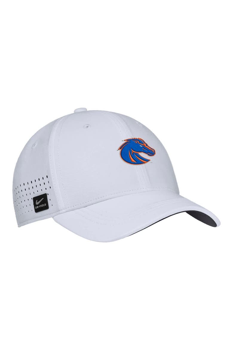 Men's Nike White Boise State Broncos 2025 On-Field Performance Flex Hat, Main, color, White