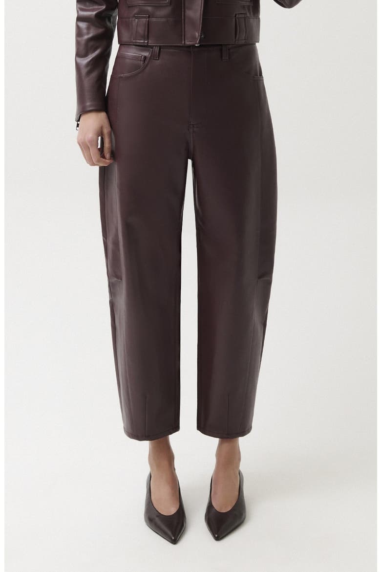 Eli Coated Ankle Barrel Leg Jeans, Main, color, CABERNET