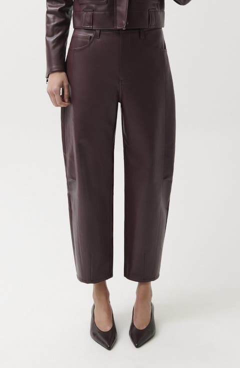 Eli Coated Ankle Barrel Leg Jeans