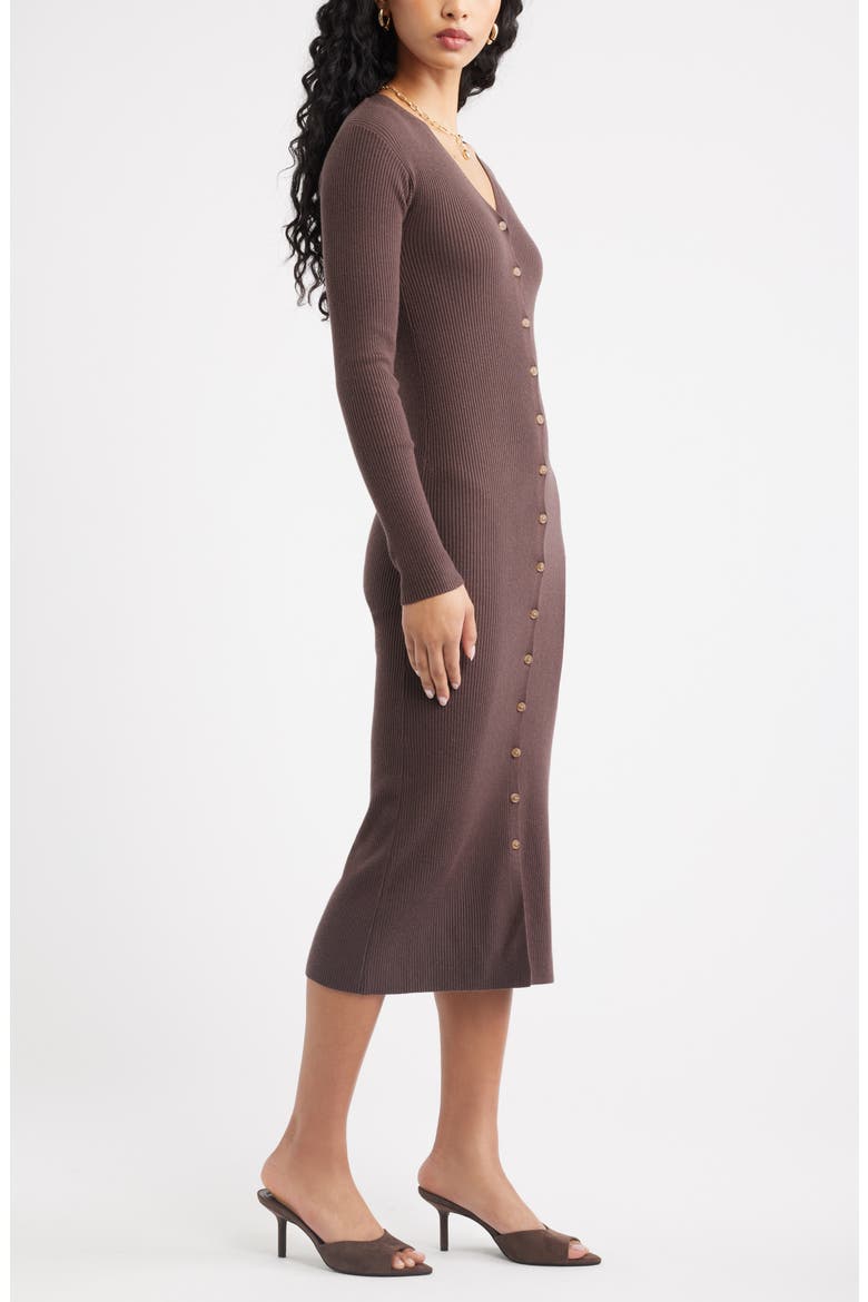 Convertible Cardigan Dress, Alternate, color, BROWN SEAL