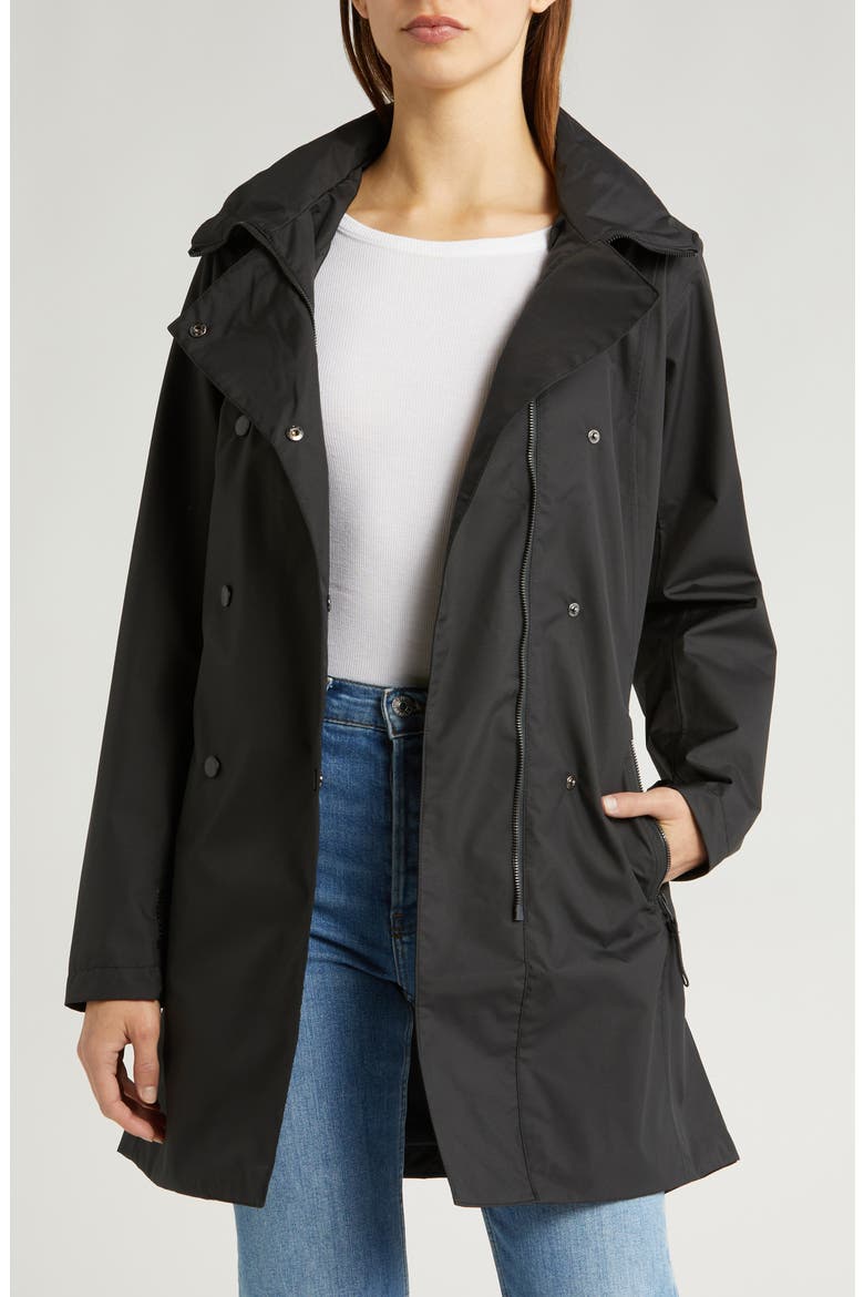 Wesley II Waterproof Insulated Trench Coat, Alternate, color, BLACK