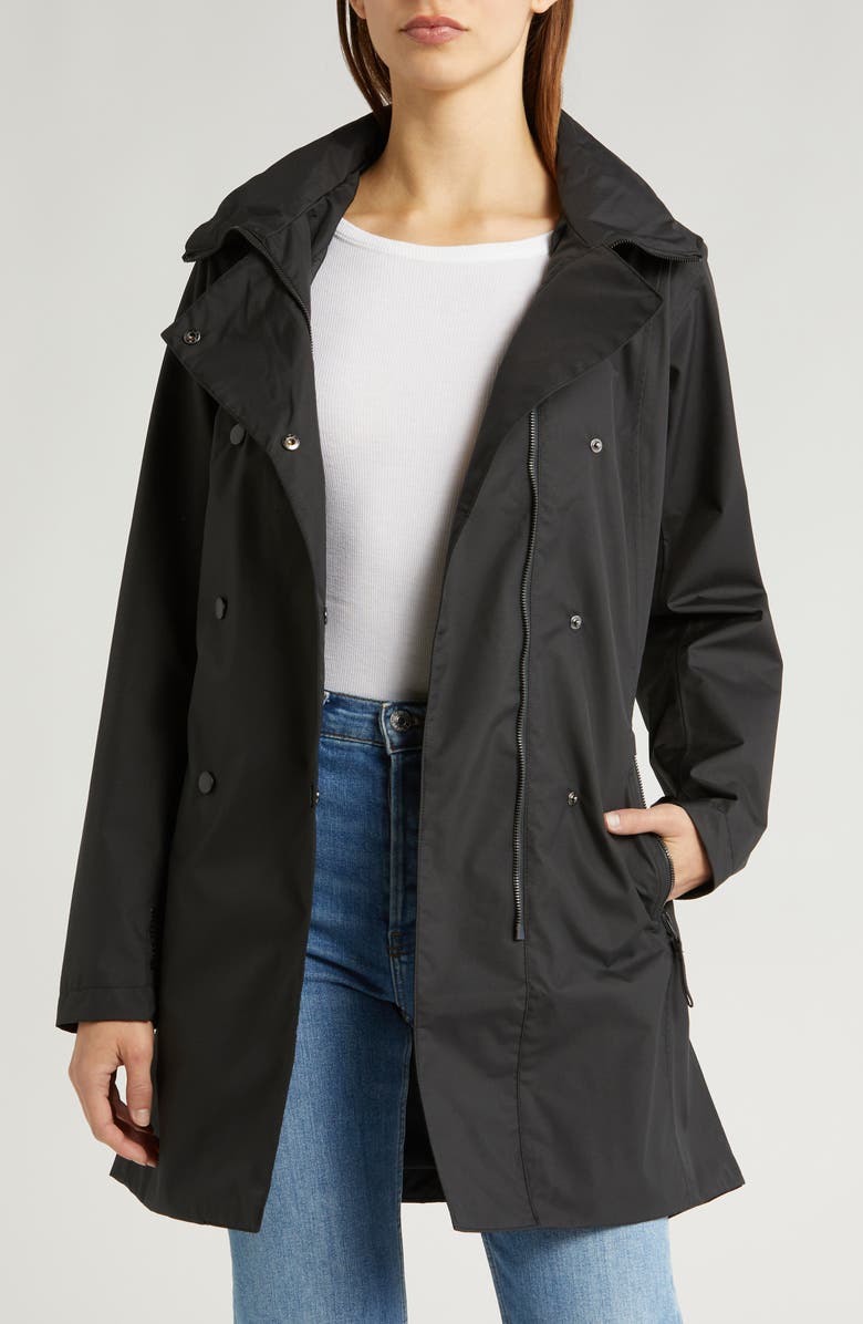 Helly Hansen Wesley II Waterproof Insulated Trench Coat, Alternate, color, Black