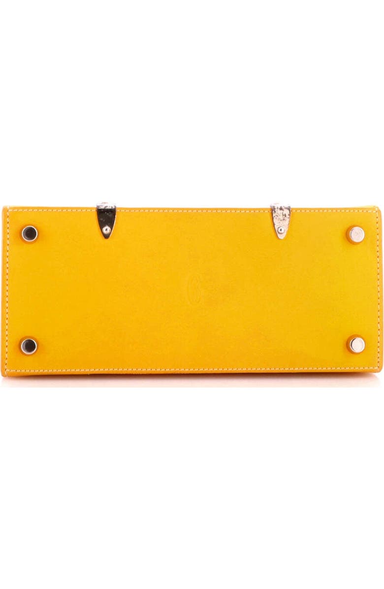 Pre-Owned Goyard Structured Saigon Top Handle Bag Coated Canvas with Leather Mini, Alternate, color, Yellow