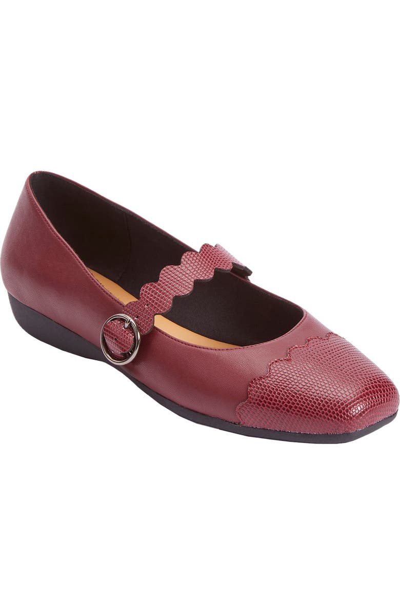 Comfortview The Louella Flat, Main, color, Burgundy