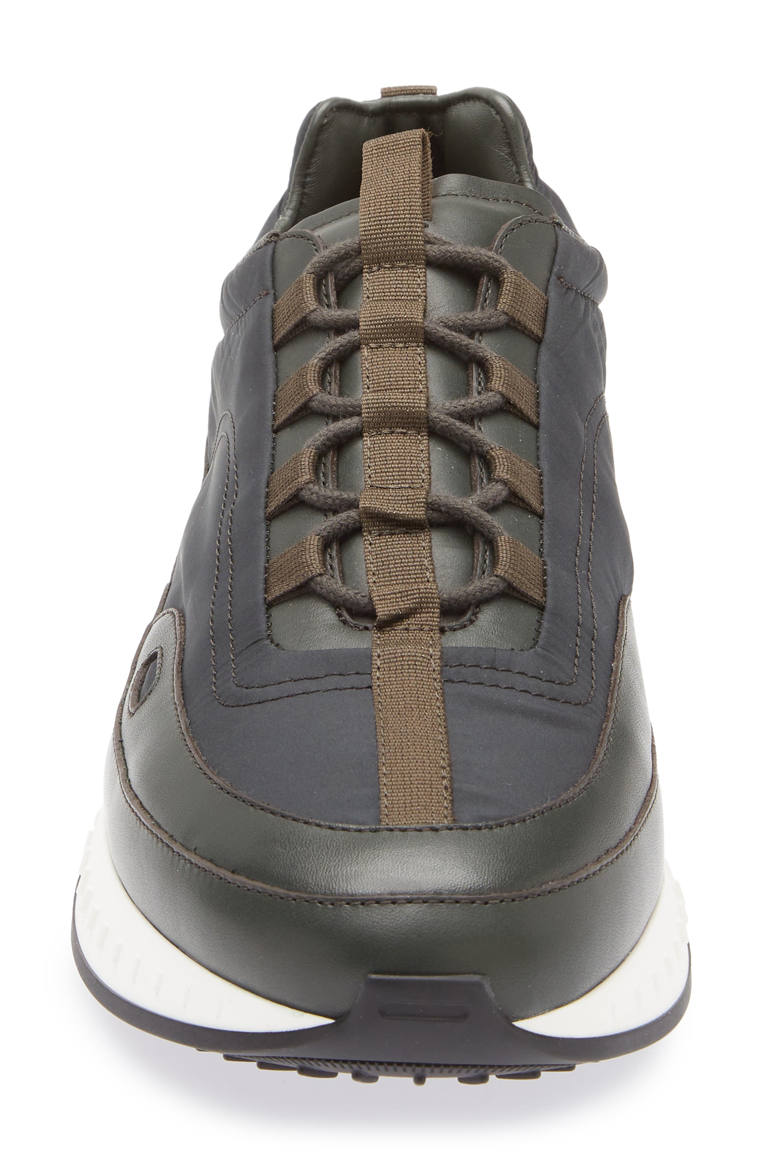 John Lobb Laced Stream Sneaker, Alternate, color, Dark Green