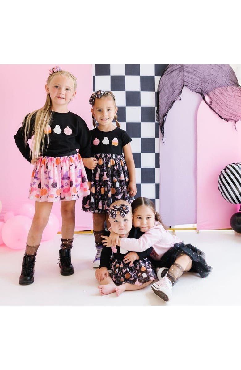 Sweet Wink Boo Halloween Tulle Bow Baby Headband, Alternate, color, 