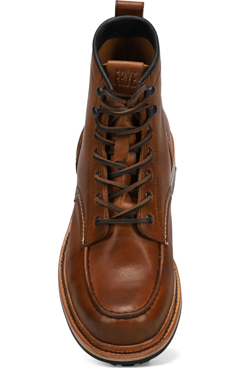 Frye Hudson Lug Work Boot, Alternate, color, Caramel