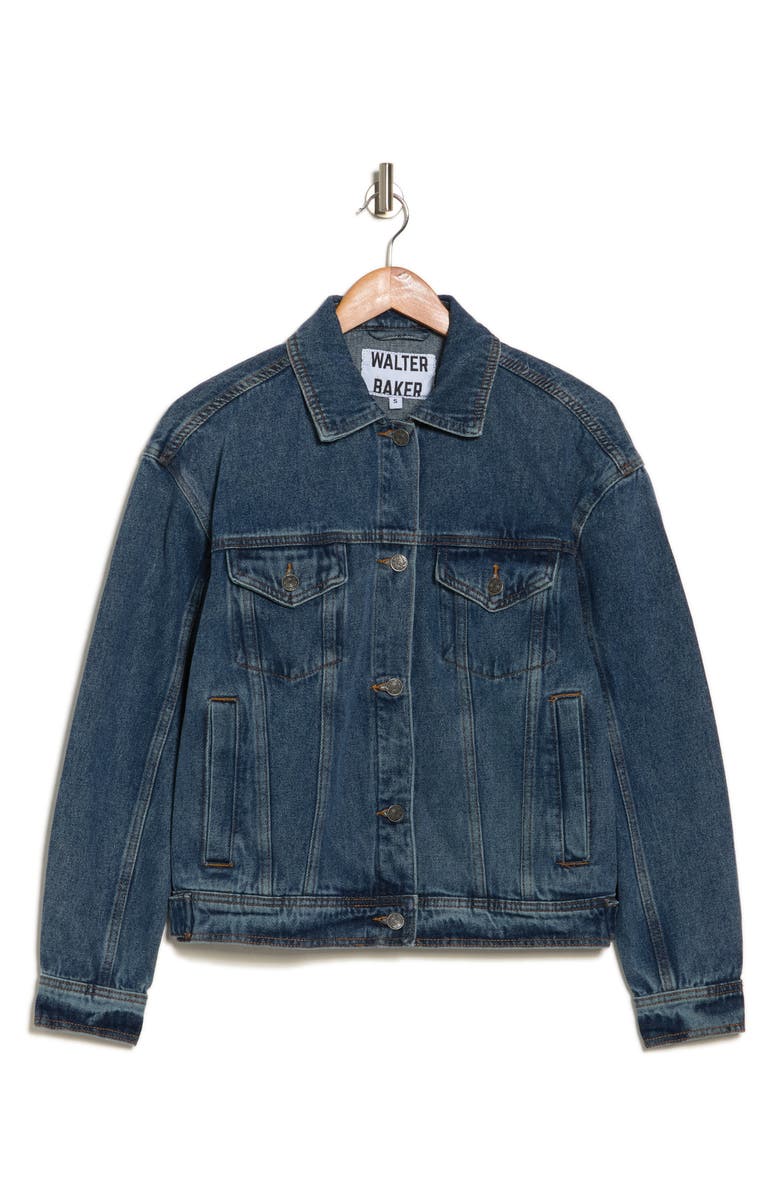 Walter Baker Shawna Denim Jacket, Alternate, color, Dark Wash