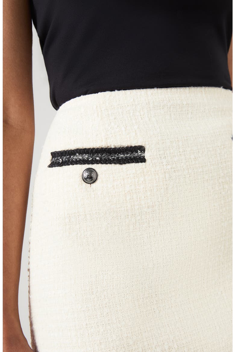 Charlie Tweed Miniskirt, Alternate, color, CREAM-CREAM