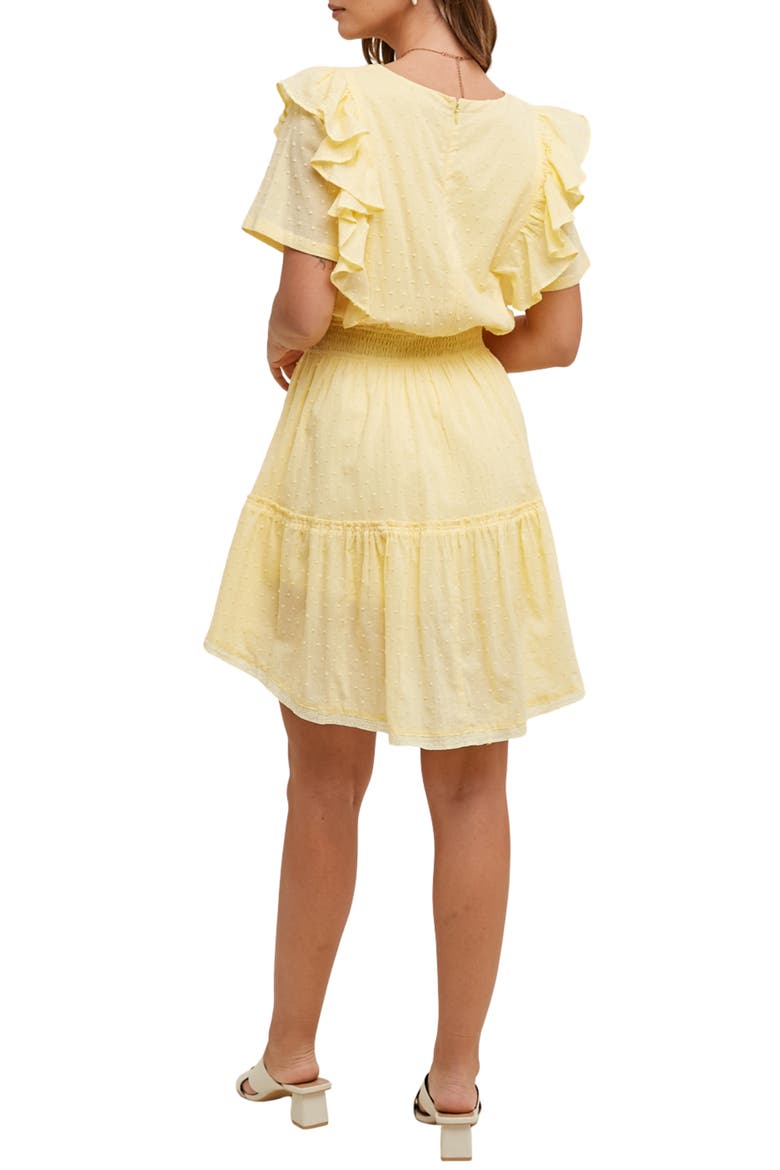 Swiss Dot Minidress, Alternate, color, CANARY