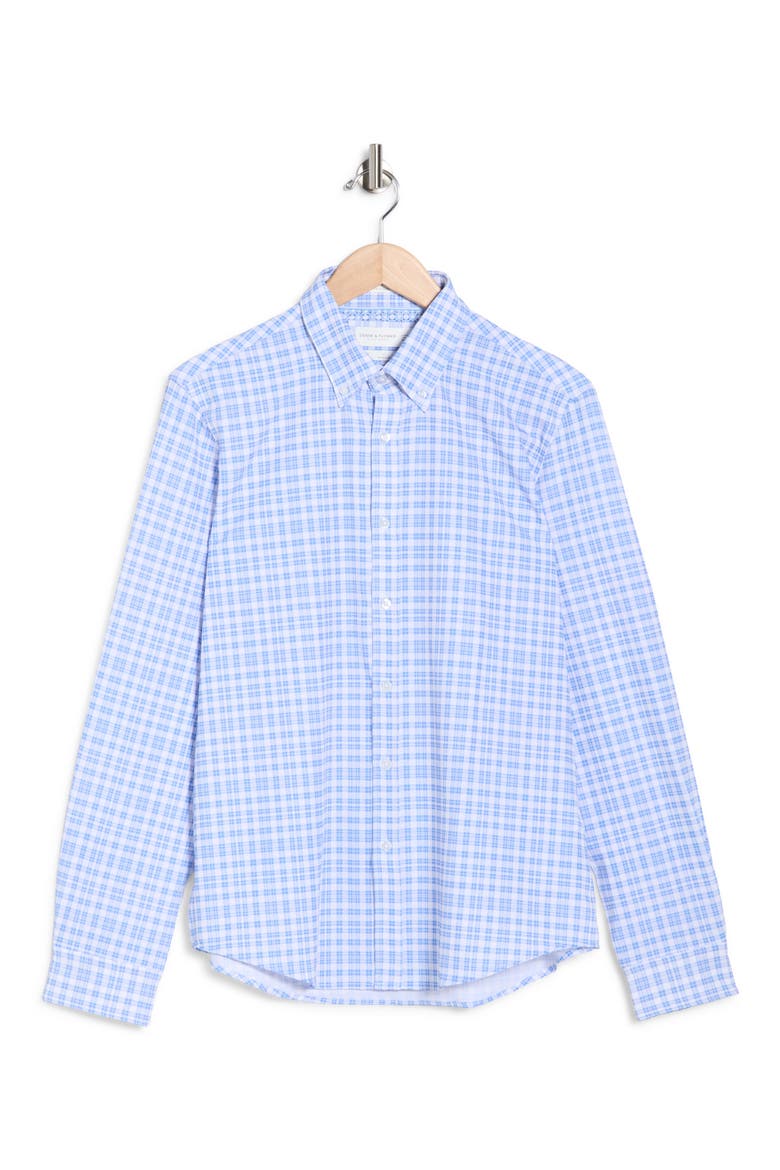 Plaid Stretch Dress Shirt, Alternate, color, WHITE