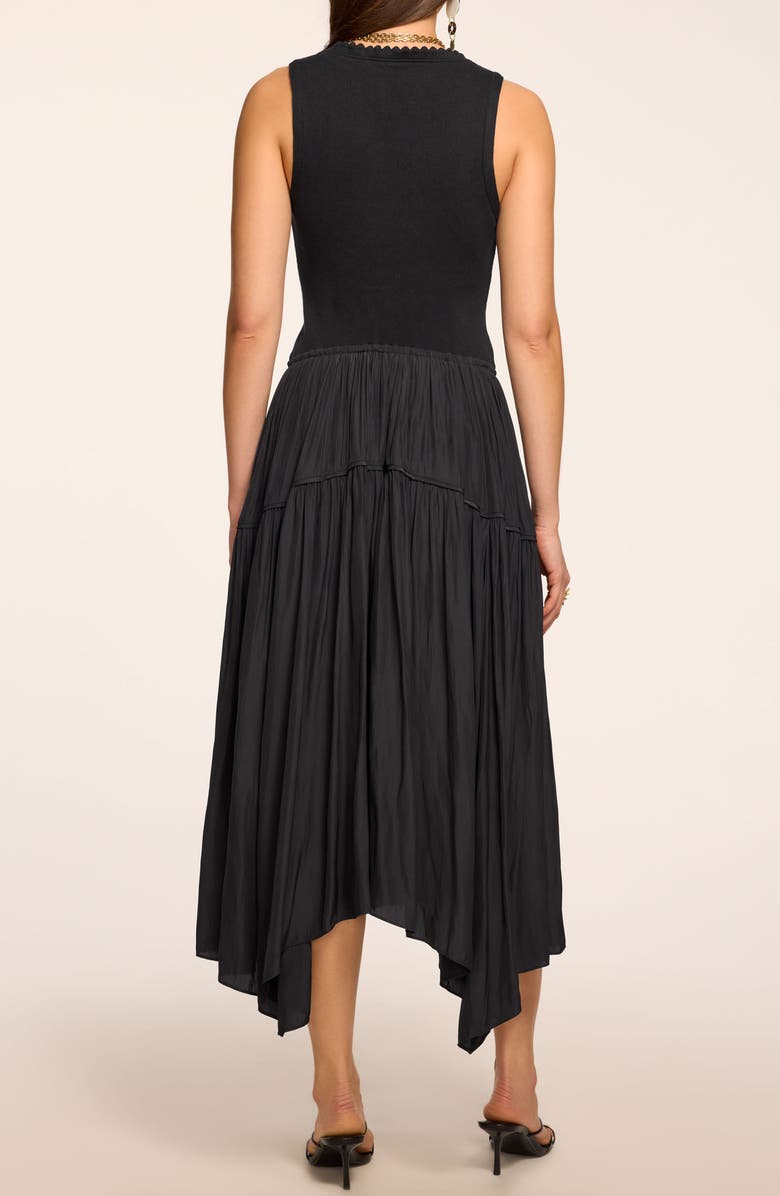 Ramy Brook Hadley Sleeveless Asymmetric Dress, Alternate, color, Black