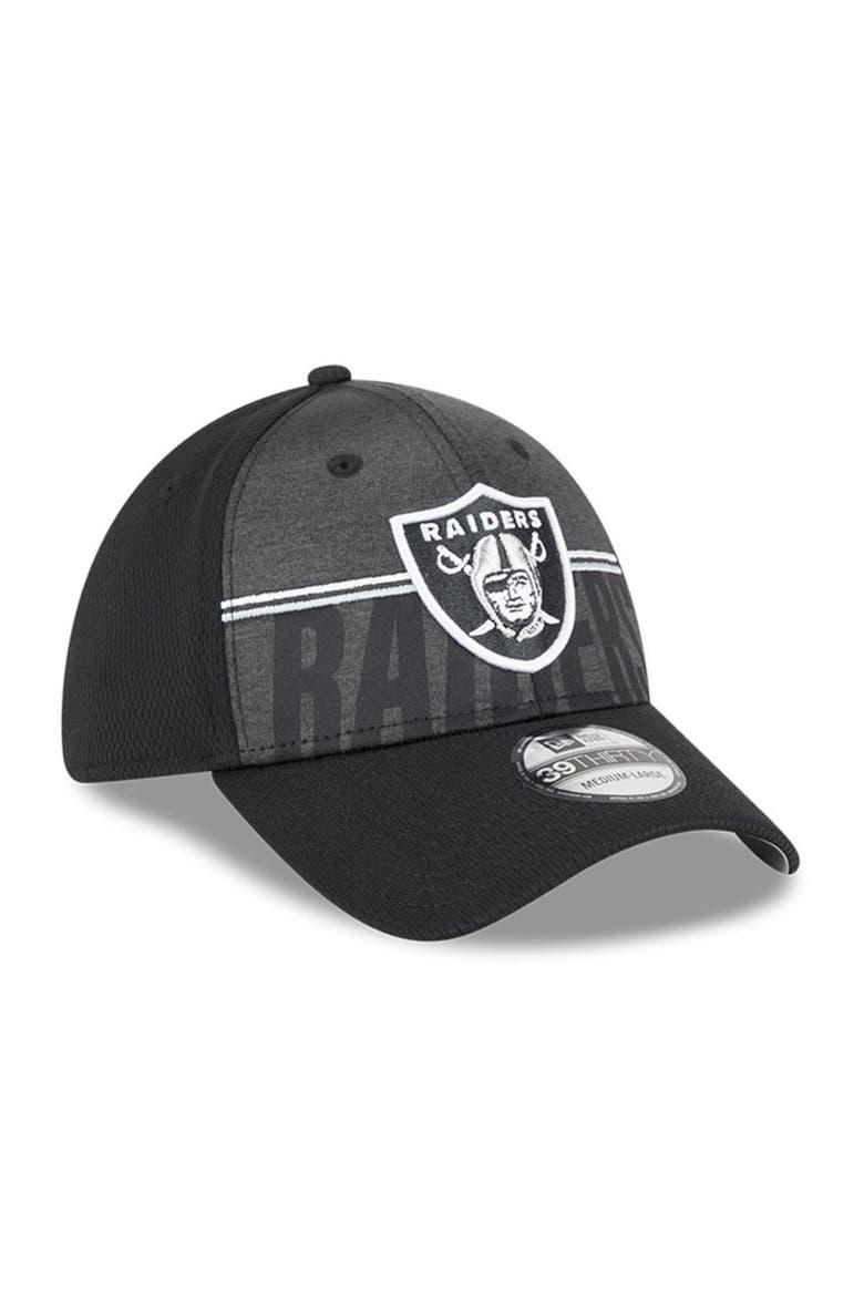 Men's New Era Black Las Vegas Raiders 2023 NFL Training Camp 39THIRTY Flex Fit Hat, Alternate, color, Black