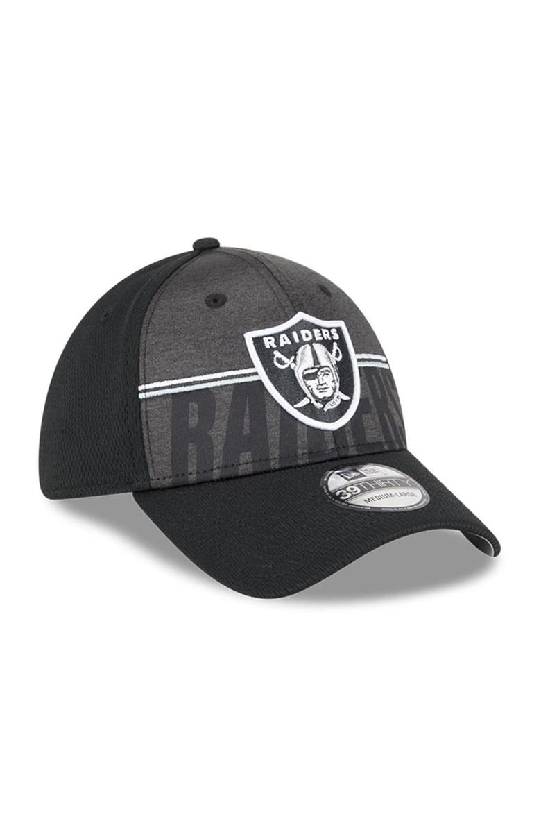 New Era Men's New Era Black Las Vegas Raiders 2023 NFL Training Camp 39THIRTY Flex Fit Hat, Alternate, color,