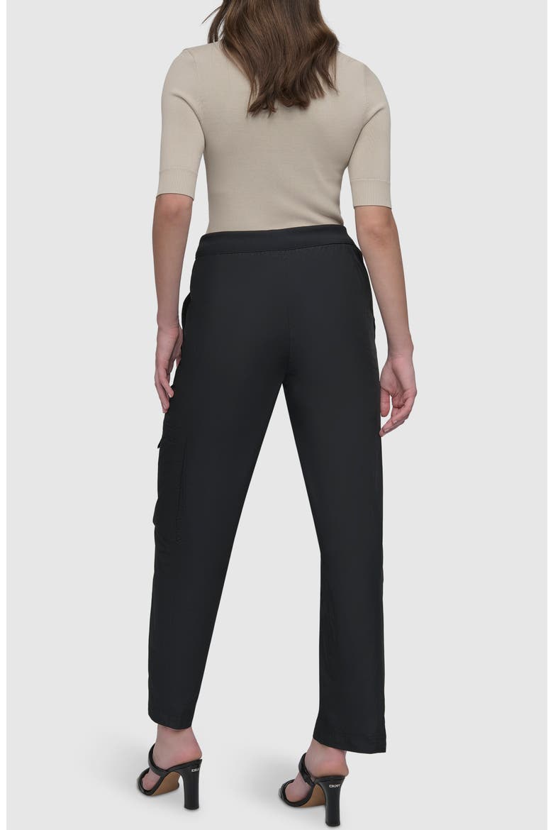 Taffeta Cargo Pants, Alternate, color, BLACK
