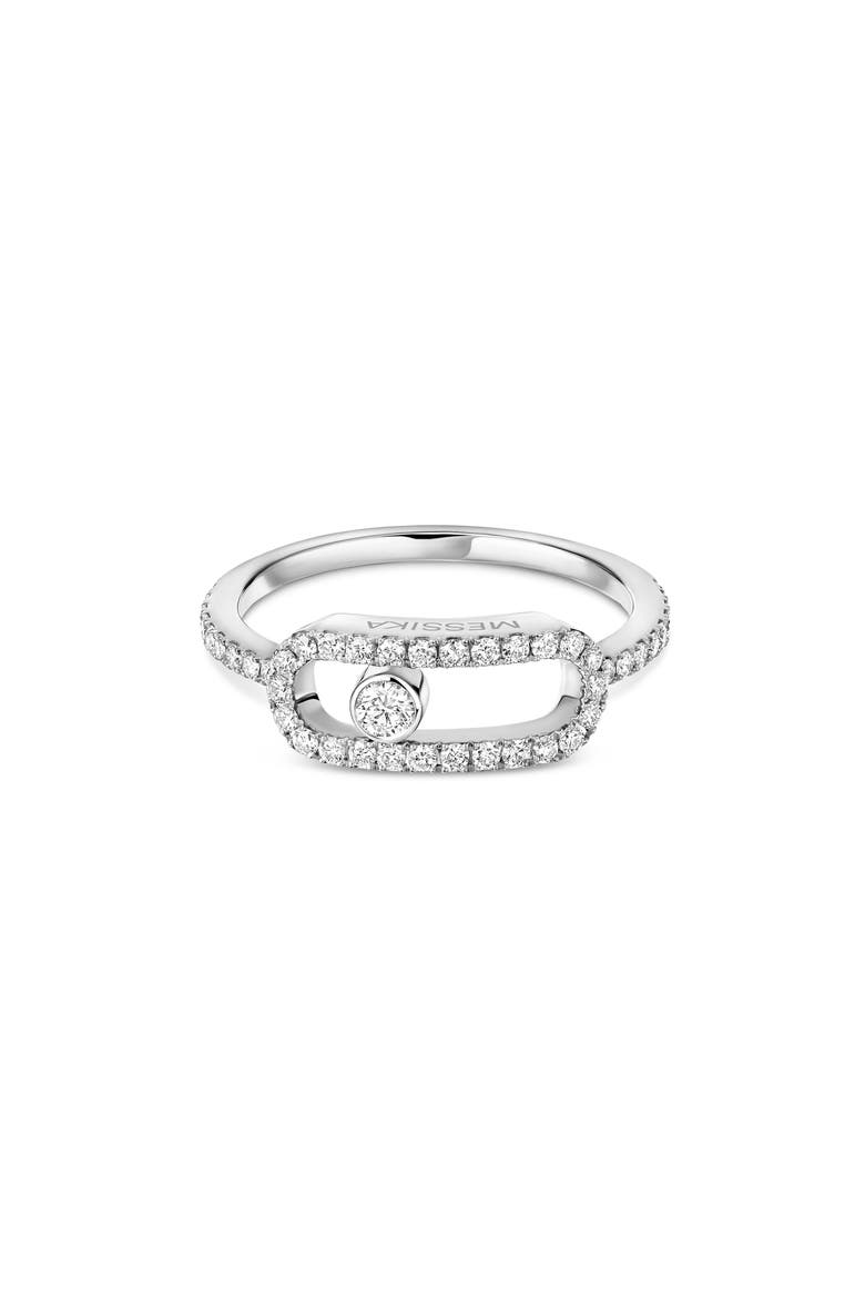 Move Uno Pavé Diamond Ring, Main, color, WHITE GOLD