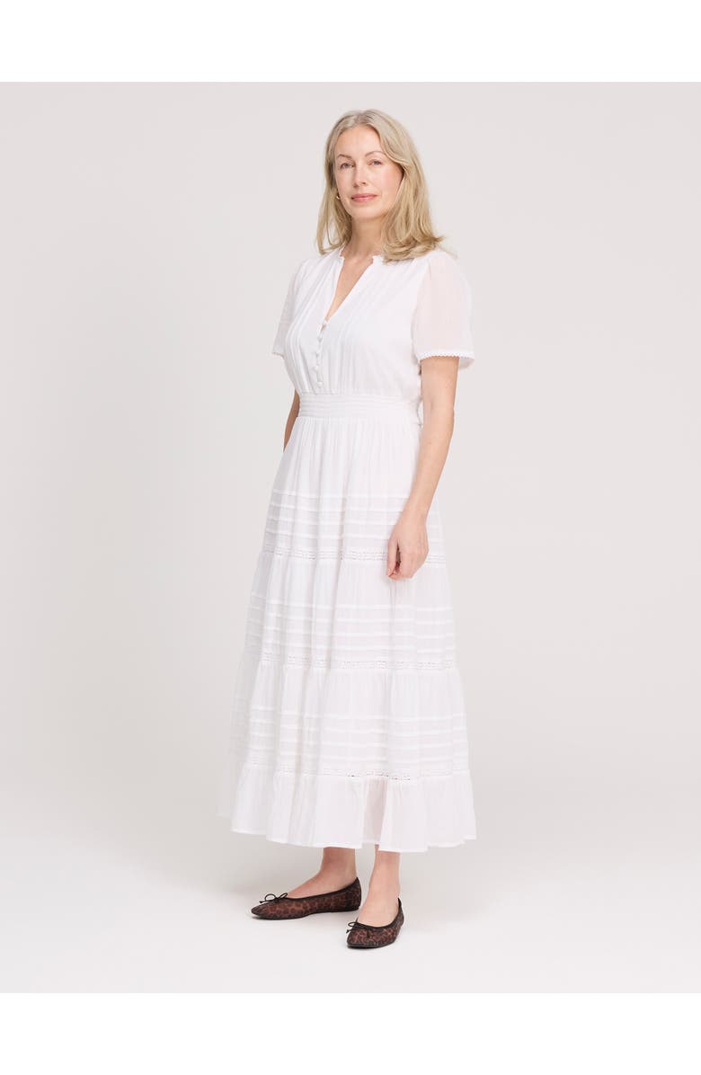 Finery London Juniper Short Sleeve Cotton Midi Dress, Alternate, color, 