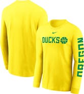 Nike Men's Nike  Yellow Oregon Ducks Basketball Icon Two-Hit Long Sleeve T-Shirt