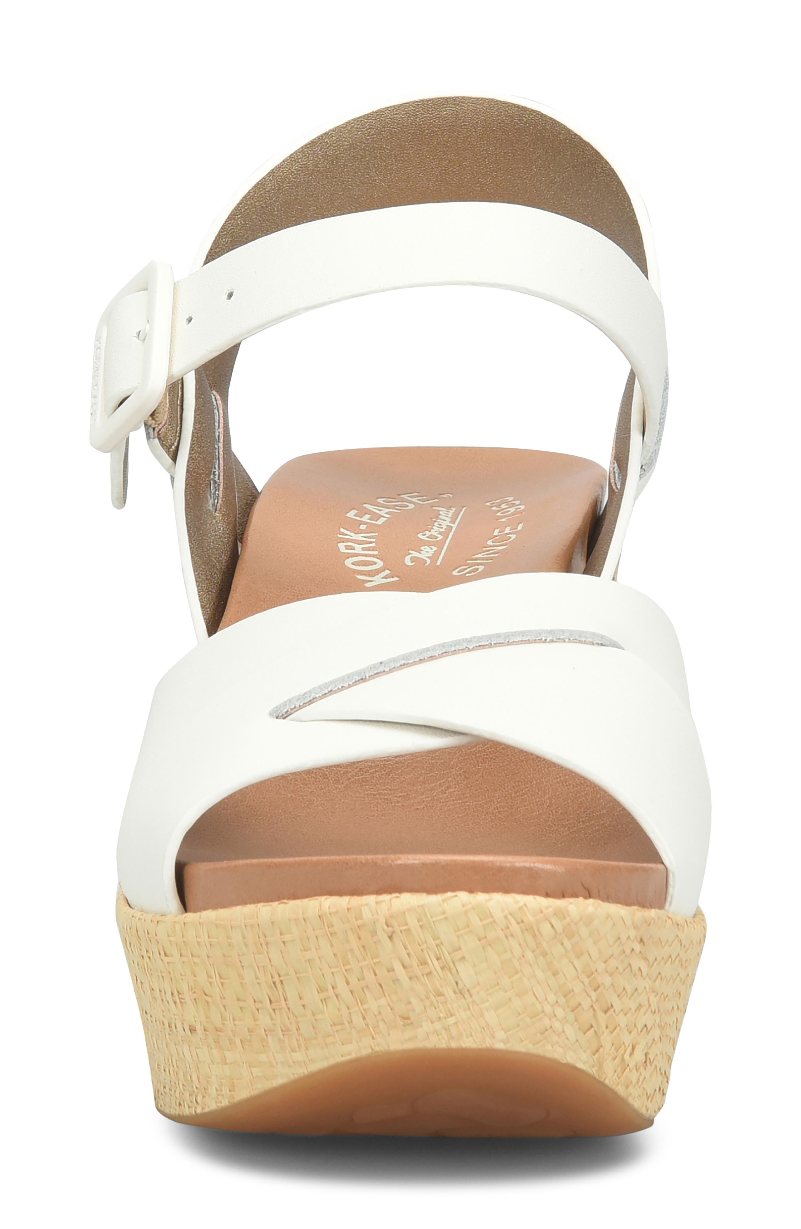 Kork-Ease<sup>®</sup> Ava 2.0 Platform Wedge Sandal, Alternate, color, White/ Cream Raffia Wrap