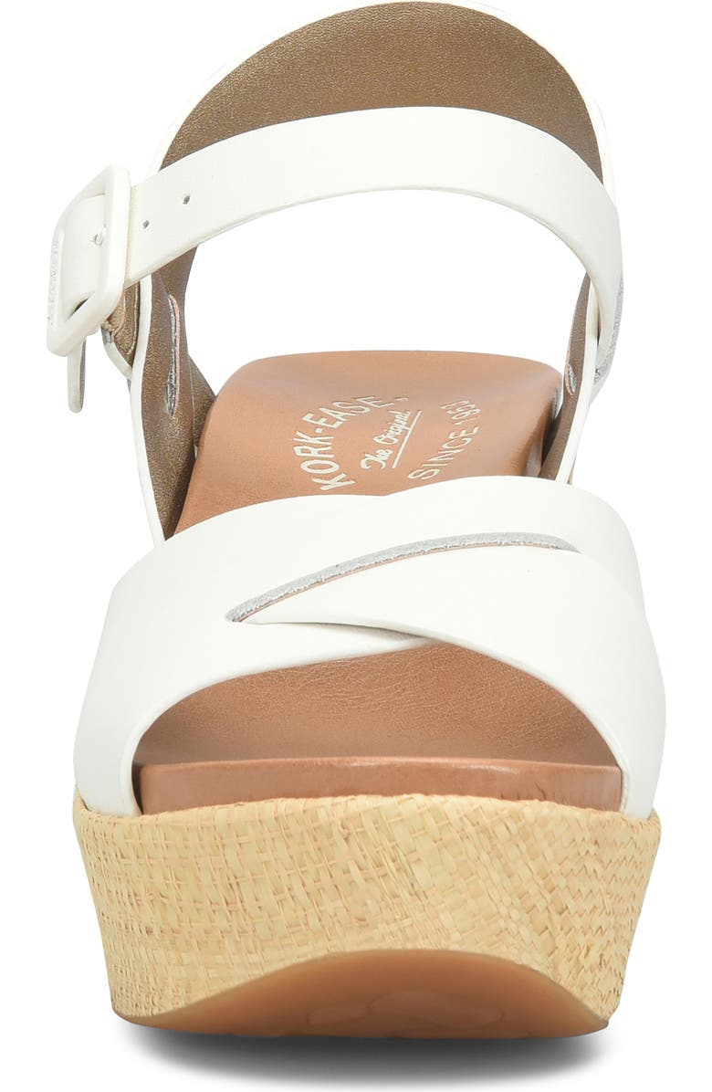 Kork-Ease<sup>®</sup> Ava 2.0 Platform Wedge Sandal, Alternate, color, White/ Cream Raffia Wrap