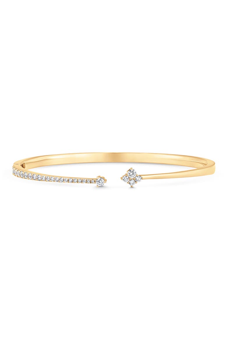 Dujour Diamond Cuff Bracelet, Main, color, YELLOW GOLD/ DIAMOND
