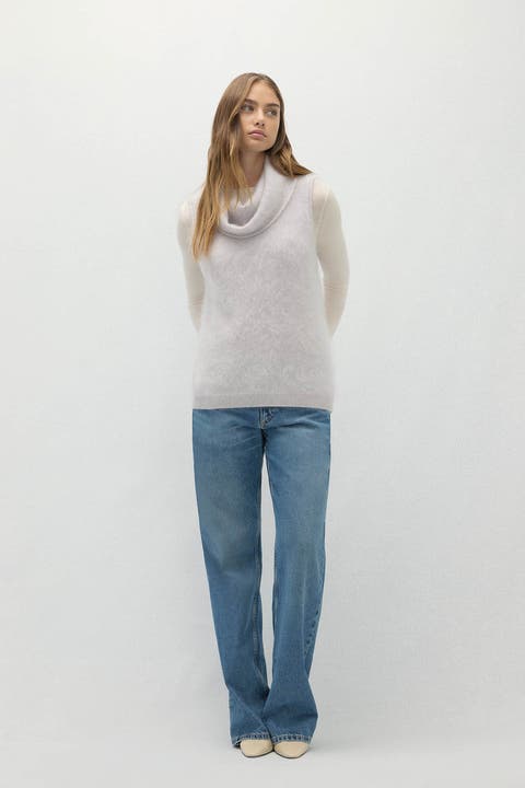 Chiara Sleeveless Turtleneck Sweater