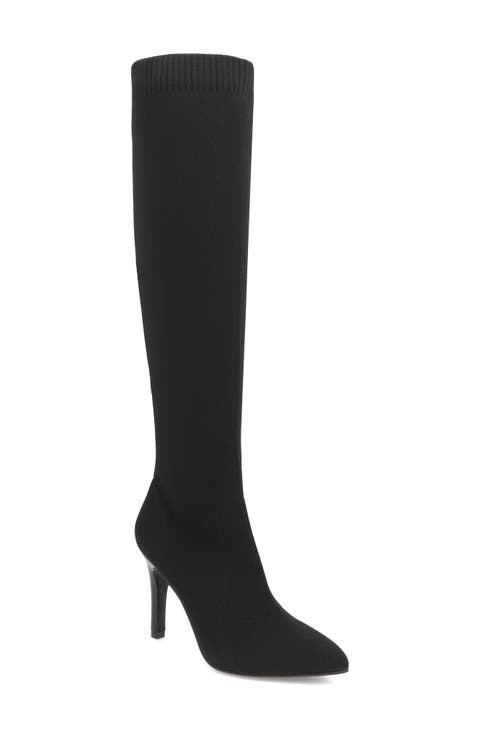 Arisa Pointed Toe Knee High Boot (Women) (Narrow Calf)