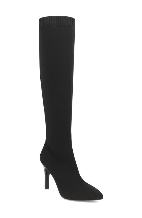 Mia Arisa Pointed Toe Knee High Boot In Black