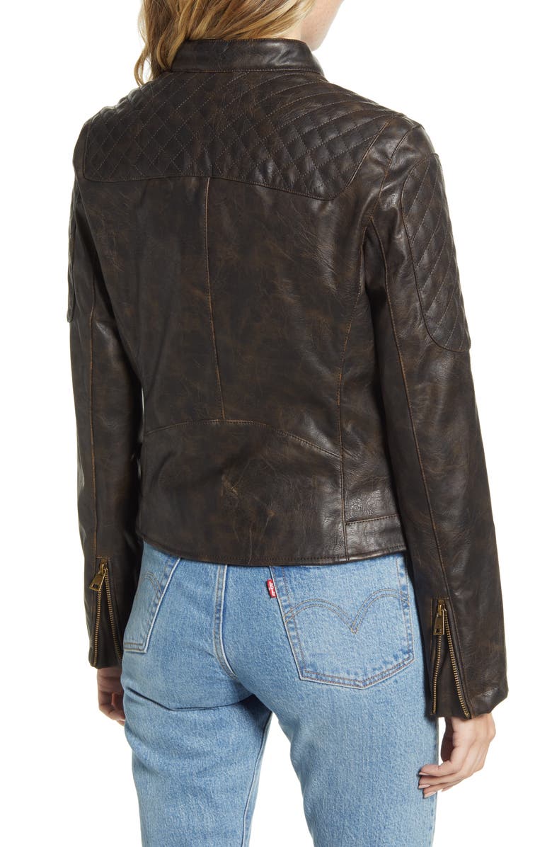 Levi's<sup>®</sup> Faux Leather Racer Jacket, Alternate, color,