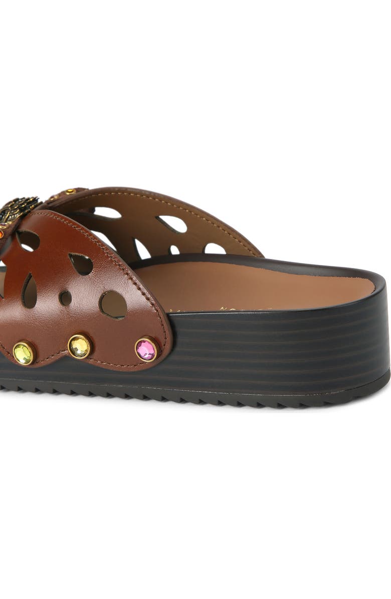 Kurt Geiger London Boho Butterfly Flatform Sandal, Alternate, color, Brown