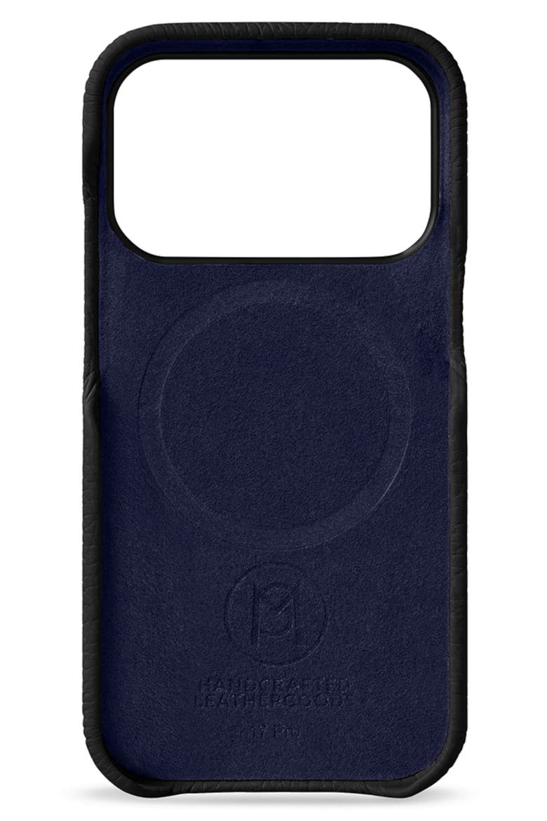 Leather Phone Case iPhone 17 Pro, Alternate, color, Black Caviar