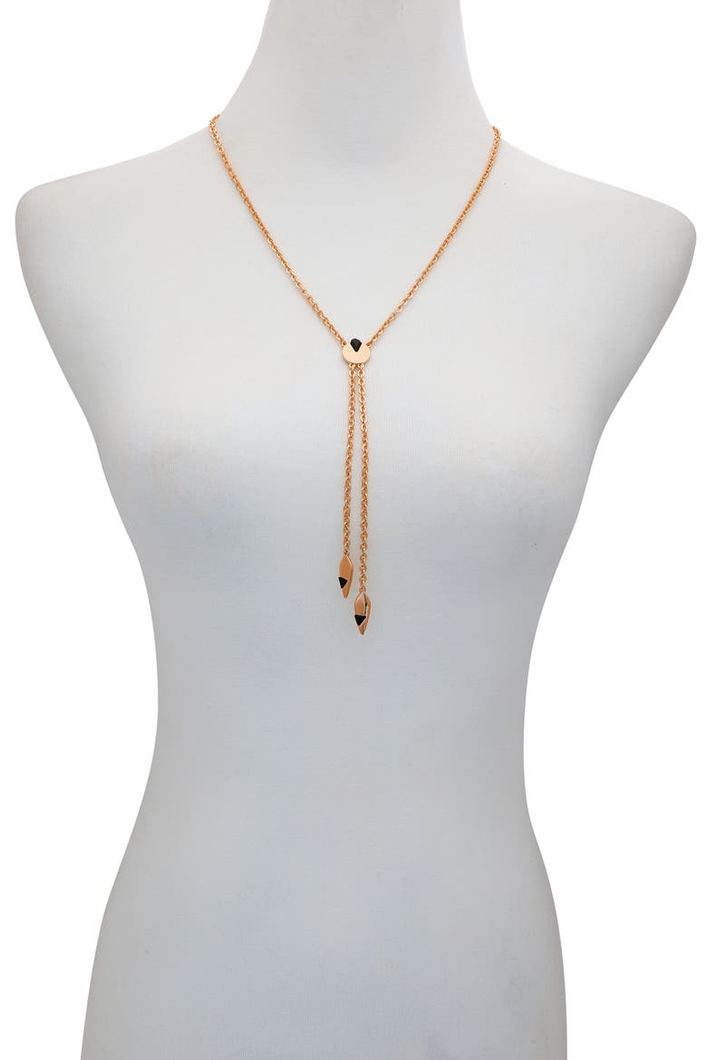 Pointed Charm Y Necklace, Alternate, color, GOLD TONE