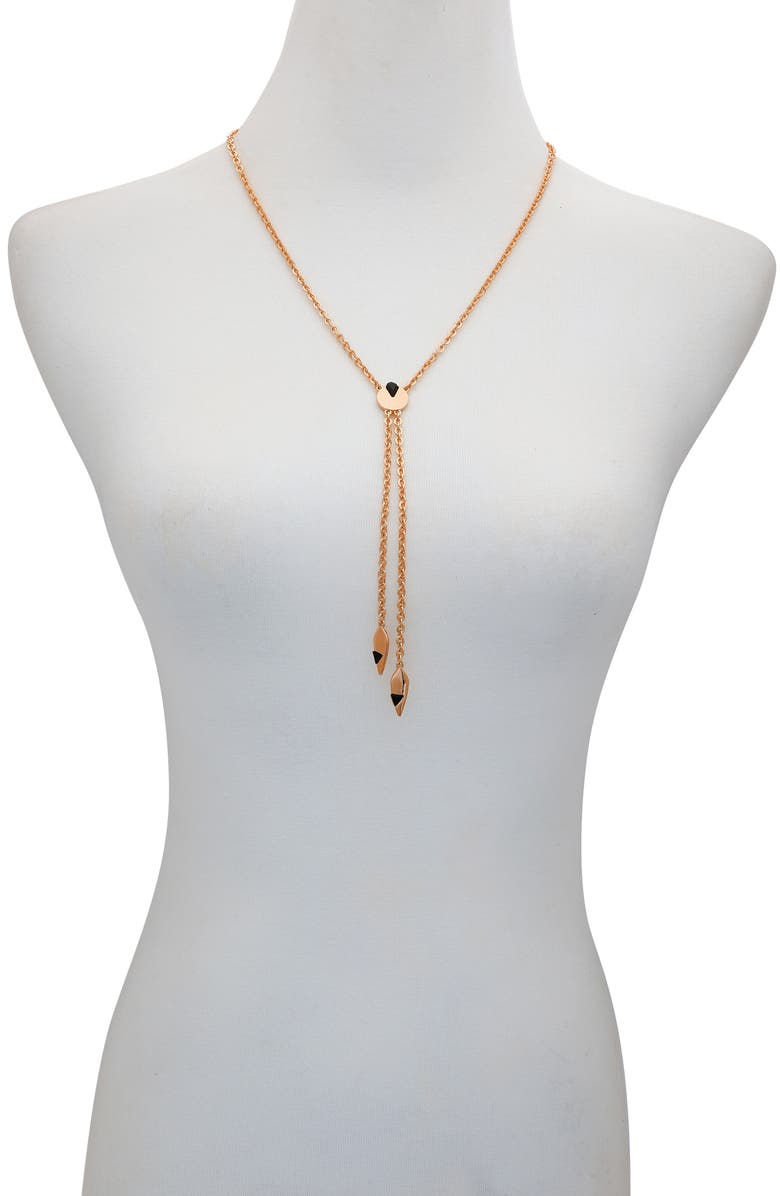 Vince Camuto Pointed Charm Y Necklace, Alternate, color, Gold Tone