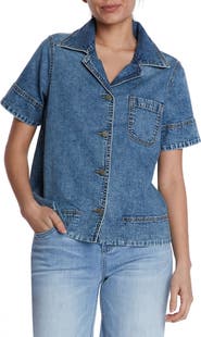 Wash Lab Denim Denim Bowling Shirt