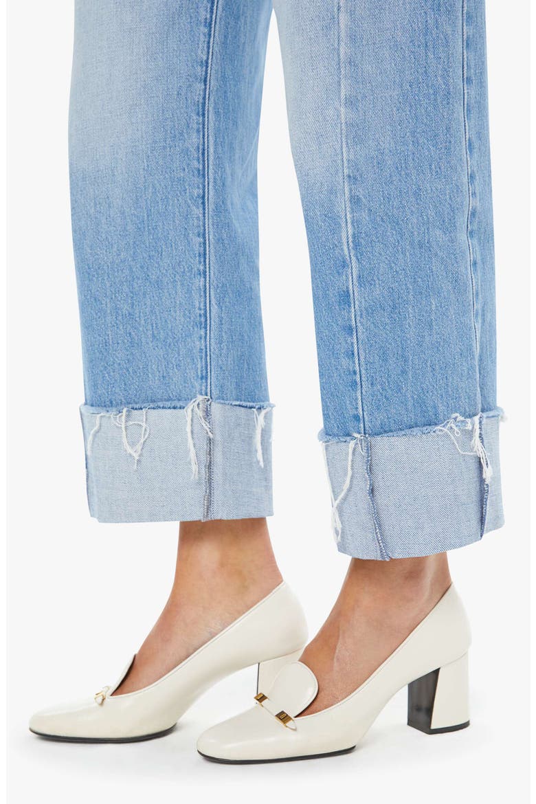 The Half-Pipe Frayed High Waist Ankle Barrel Jeans, Alternate, color, LAST BITE