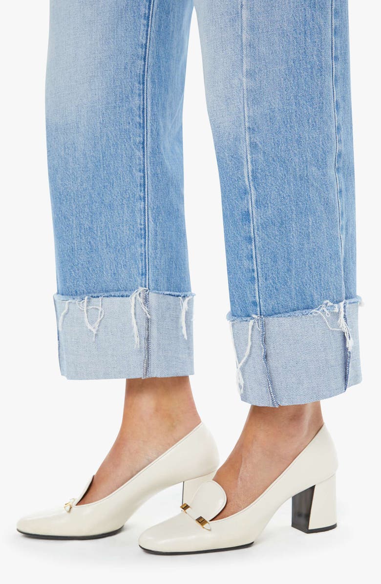 MOTHER The Half-Pipe Frayed High Waist Ankle Barrel Jeans, Alternate, color, Last Bite