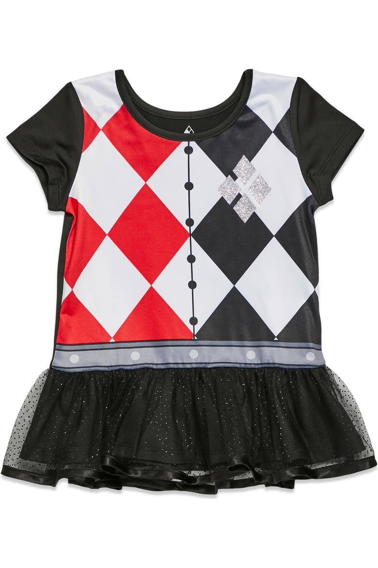 Justice League Harley Quinn Tutu T-Shirt and Leggings Set, Alternate, color, Harley Quinn Red