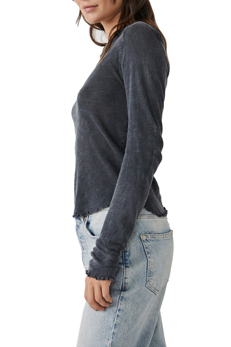 Be My Baby Long Sleeve Knit Top, Alternate, color, BLACK