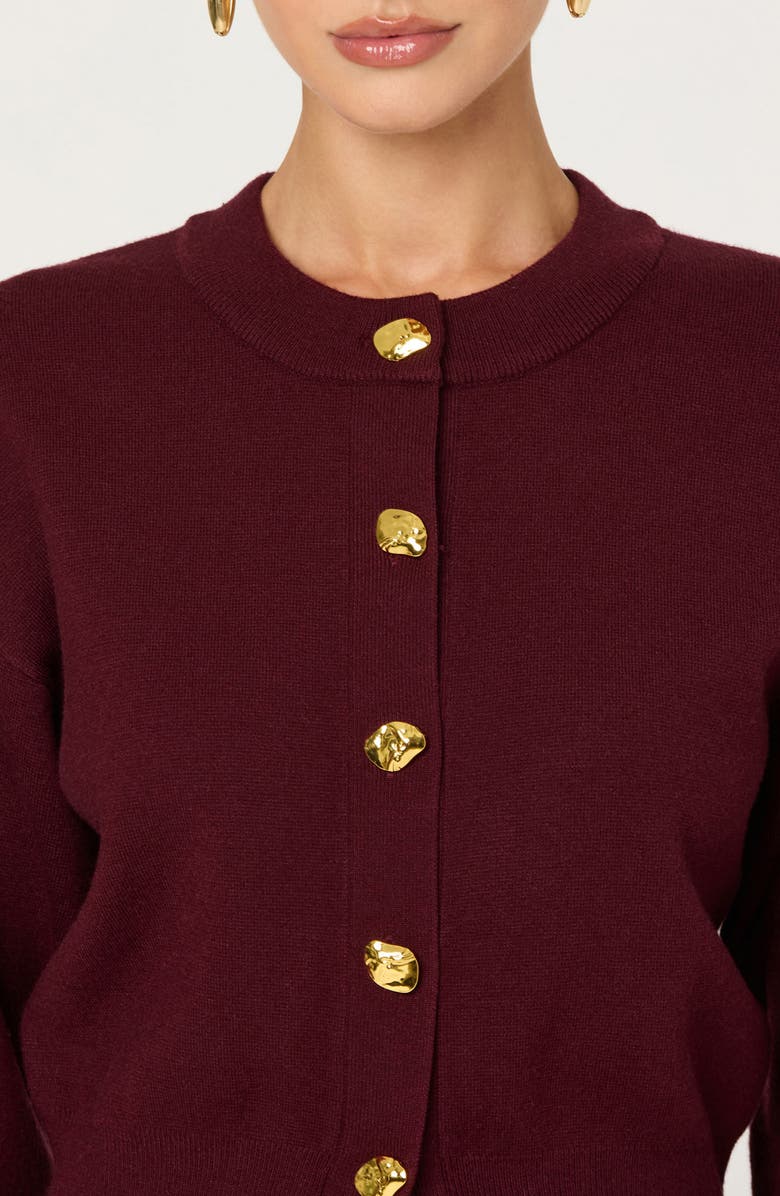 ASTR the Label Aryn Cardigan, Alternate, color, Wine