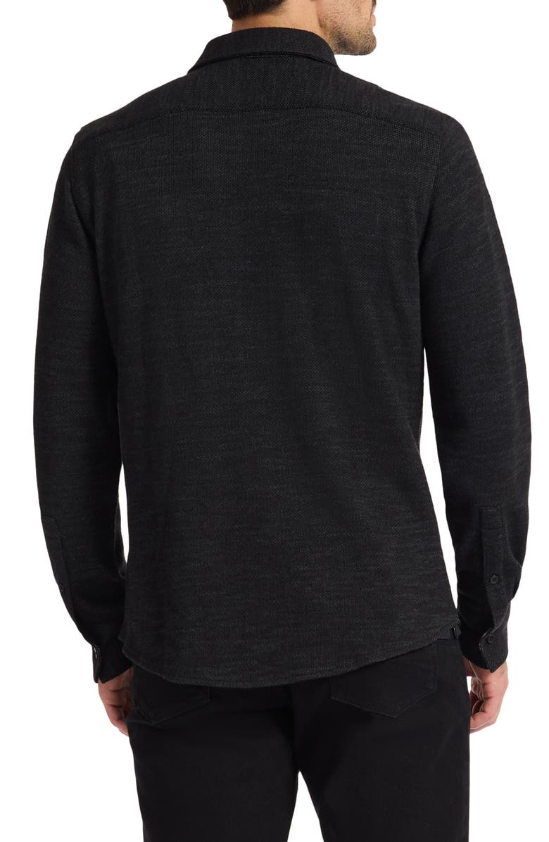 Robert Graham Wayne Long Sleeve Knit Shirt, Alternate, color, Black