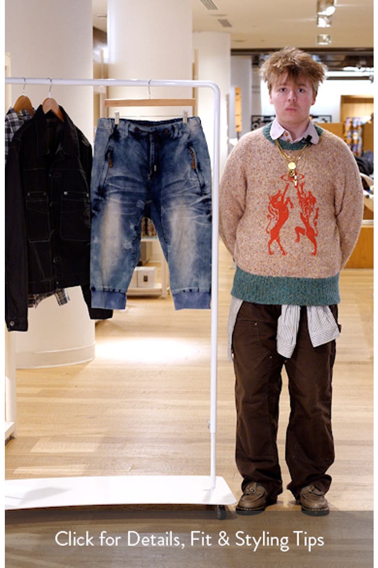 Denim Wash Capri Joggers video