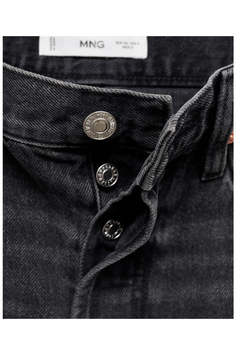 Frayed High Waist Denim Cutoff Shorts, Alternate, color, BLACK DENIM