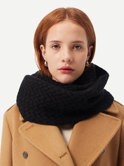 Gobi Mongolian Cashmere Regenerative-cashmere Snood In Black
