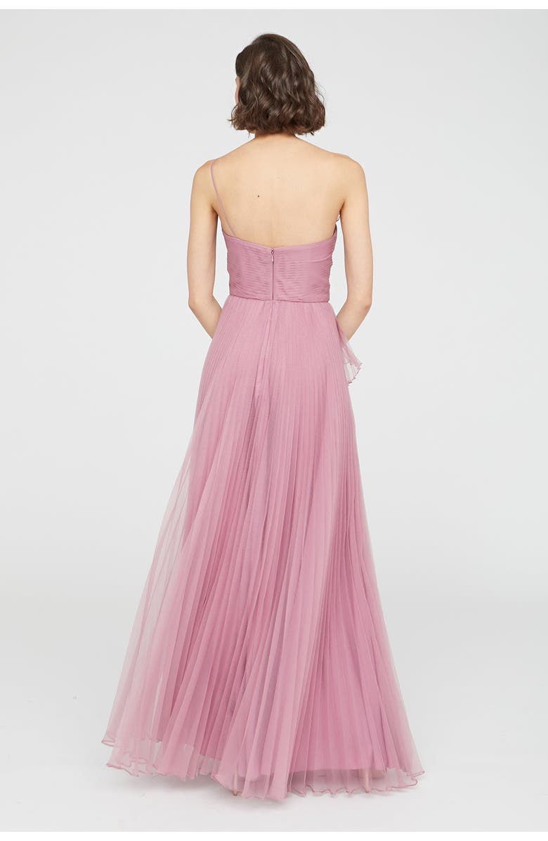 Theia Delphine Pleated Organza Gown, Alternate, color, Dusk