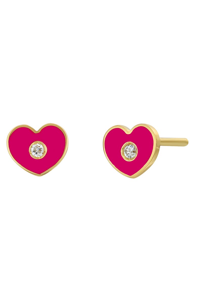 Bony Levy Icon Diamond Heart Stud Earrings, Main, color, 