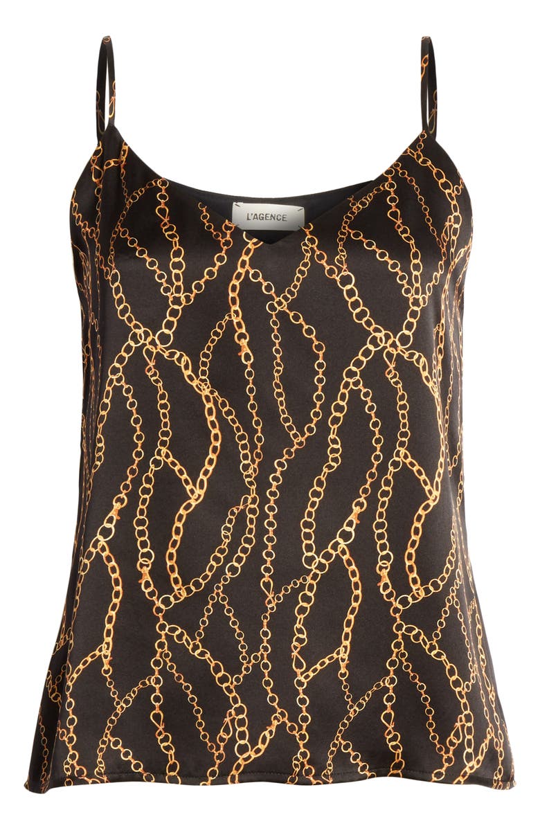 L'AGENCE Jane Print Silk Camisole, Alternate, color, 