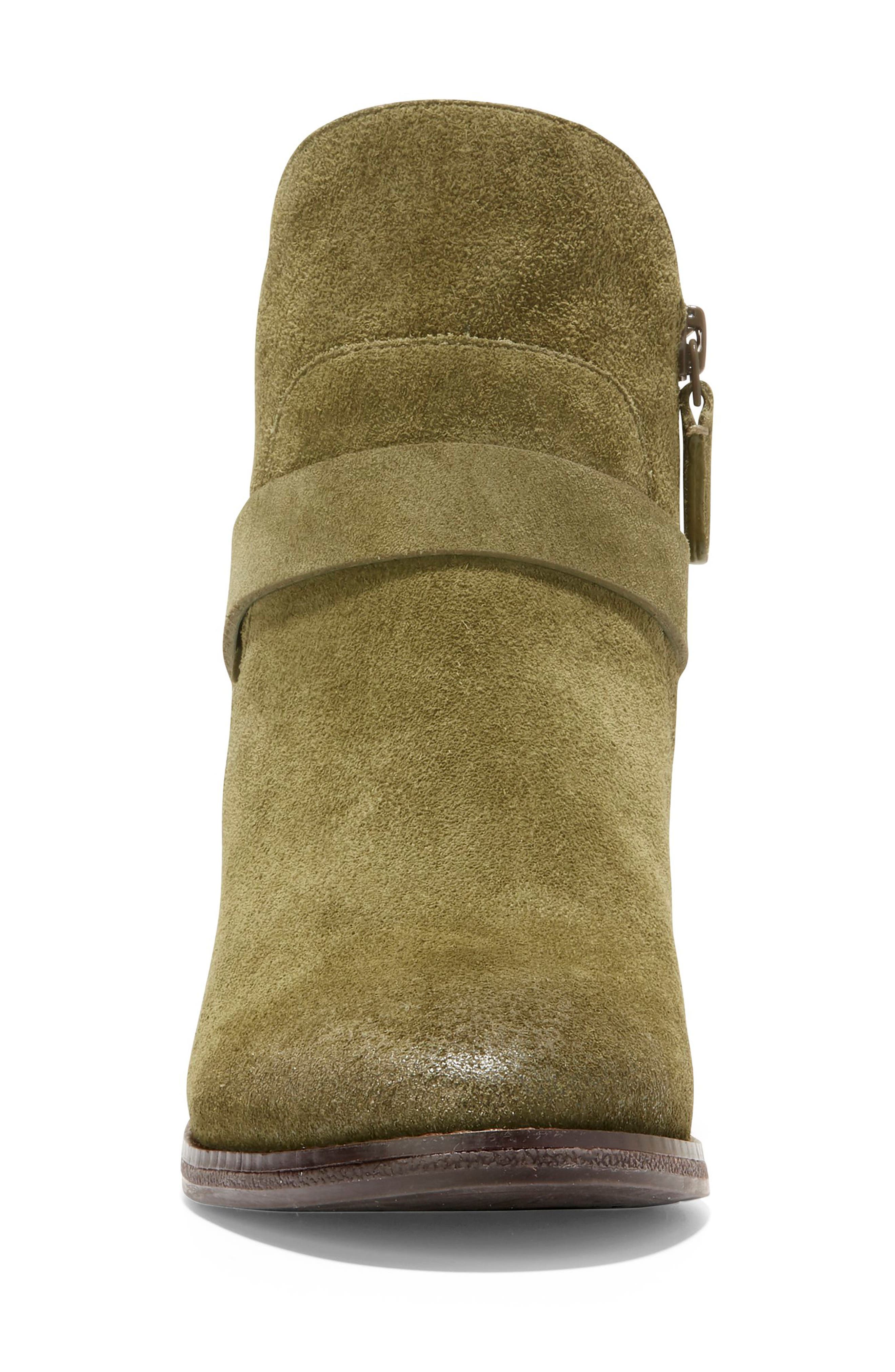 Wylie Water Resistant Bootie, Alternate, color, OLIVE SUEDE/ DK BROWN