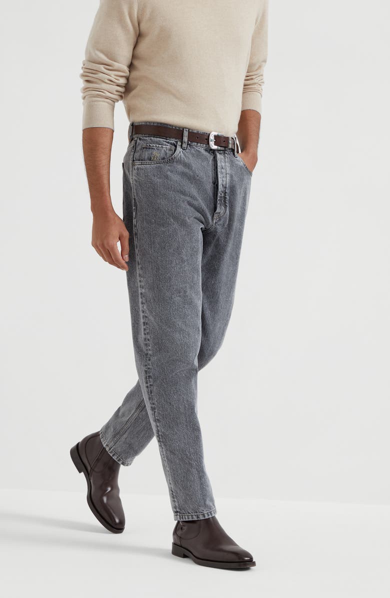 Brunello Cucinelli Five-pocket trousers, Alternate, color, Medium Grey